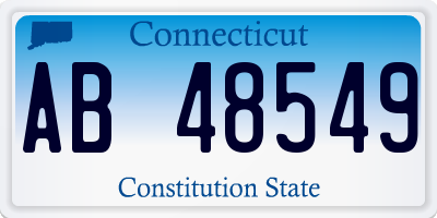 CT license plate AB48549