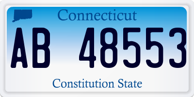 CT license plate AB48553