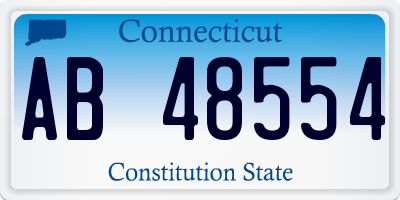 CT license plate AB48554