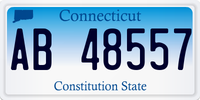 CT license plate AB48557