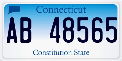 CT license plate AB48565