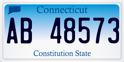 CT license plate AB48573