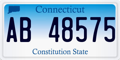 CT license plate AB48575