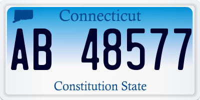 CT license plate AB48577