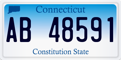 CT license plate AB48591