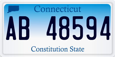 CT license plate AB48594