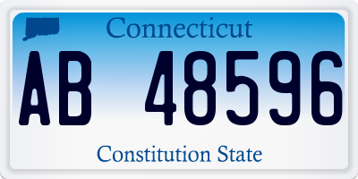 CT license plate AB48596