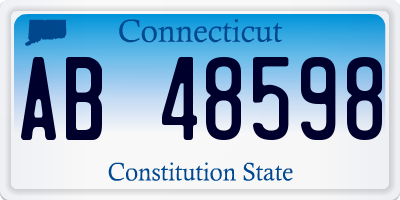 CT license plate AB48598