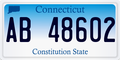 CT license plate AB48602
