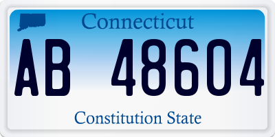 CT license plate AB48604