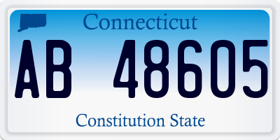 CT license plate AB48605