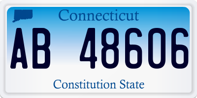 CT license plate AB48606