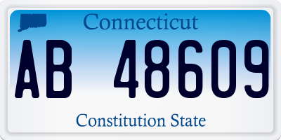 CT license plate AB48609
