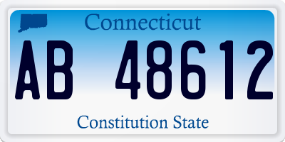 CT license plate AB48612