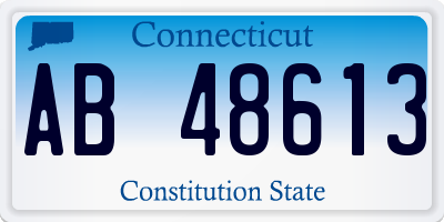 CT license plate AB48613