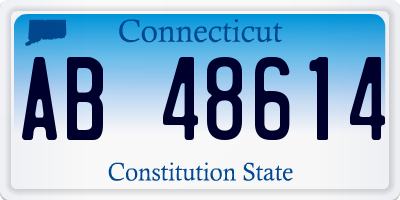 CT license plate AB48614