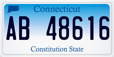 CT license plate AB48616