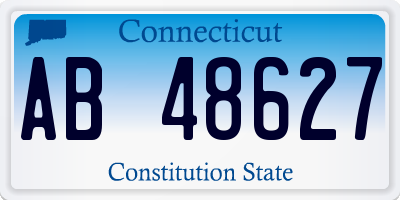 CT license plate AB48627