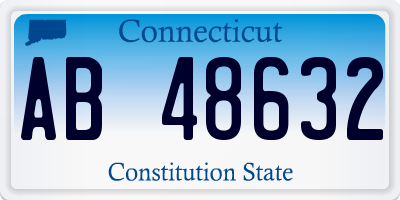 CT license plate AB48632