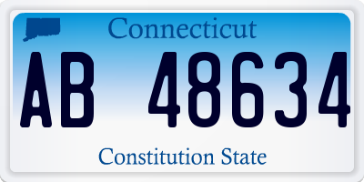 CT license plate AB48634