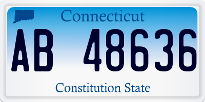 CT license plate AB48636