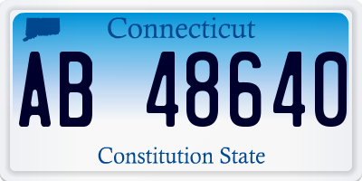 CT license plate AB48640
