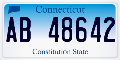 CT license plate AB48642