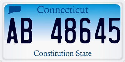 CT license plate AB48645