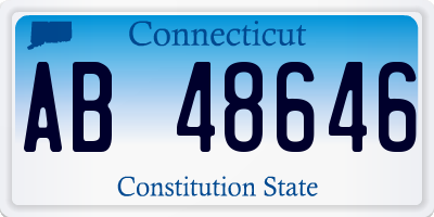 CT license plate AB48646
