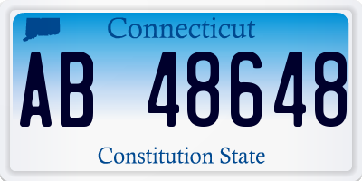 CT license plate AB48648