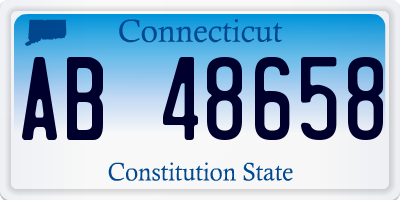 CT license plate AB48658
