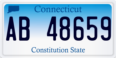 CT license plate AB48659