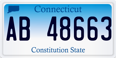CT license plate AB48663