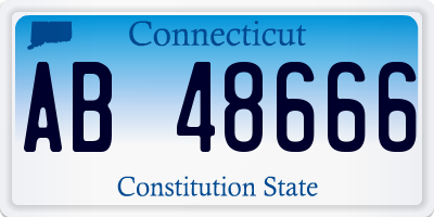 CT license plate AB48666