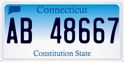 CT license plate AB48667