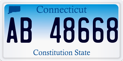 CT license plate AB48668