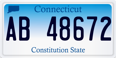 CT license plate AB48672