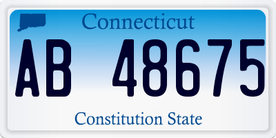 CT license plate AB48675