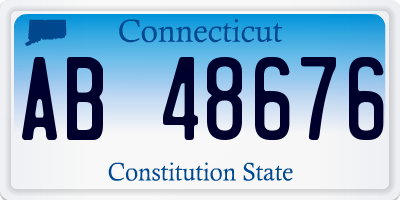 CT license plate AB48676