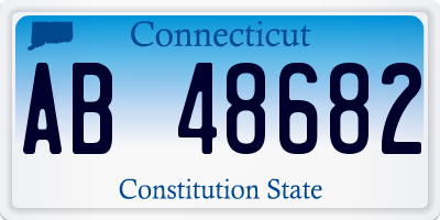 CT license plate AB48682