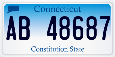 CT license plate AB48687