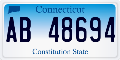 CT license plate AB48694