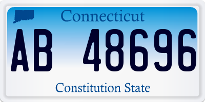 CT license plate AB48696