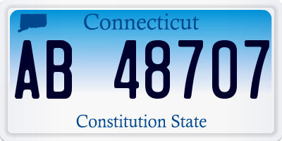 CT license plate AB48707