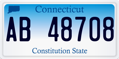 CT license plate AB48708