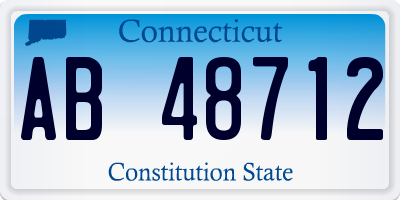 CT license plate AB48712