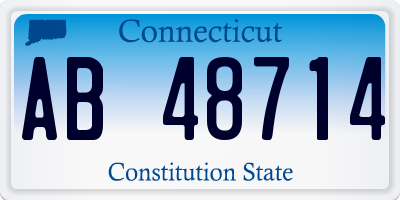 CT license plate AB48714