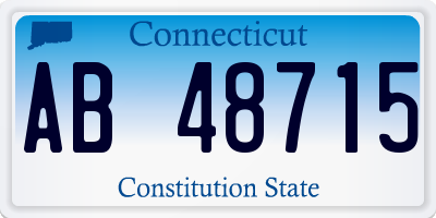 CT license plate AB48715
