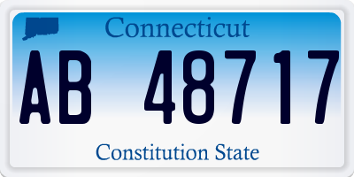 CT license plate AB48717