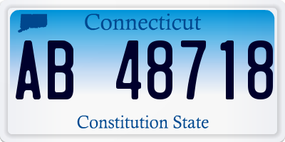 CT license plate AB48718